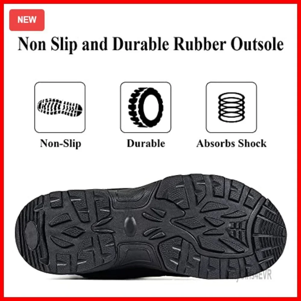 Waterproof Winter Snow Boots Warm Side Zipper Mid Calf Hiking Boots